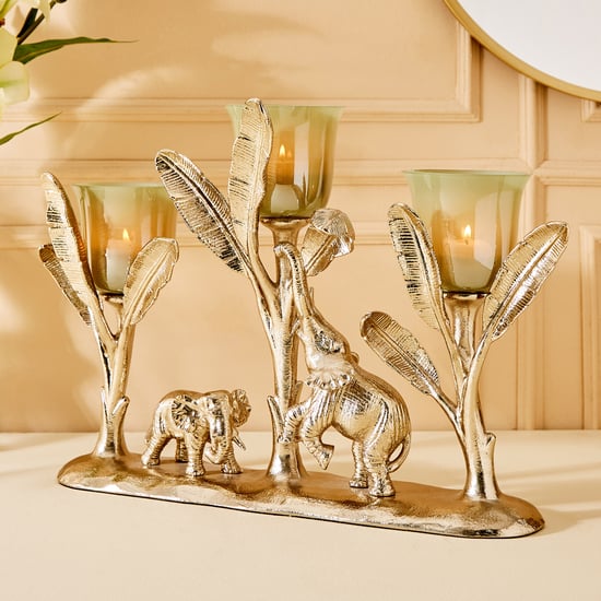 Eternity Metal Elephant Vivere Multi Votive Holder