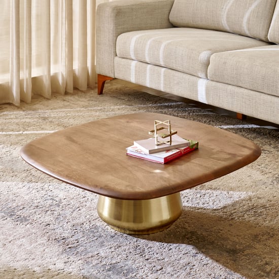 Wells Mango Wood Top Coffee Table - Brown
