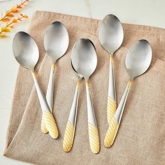 Glister Amara Set of 6 Stainless Steel Dinner Spoons