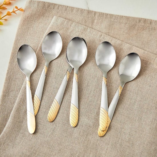 Glister Amara Set of 6 Stainless Steel Tea Spoons