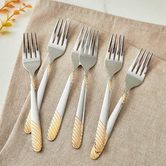 Glister Amara Set of 6 Stainless Steel Baby Forks