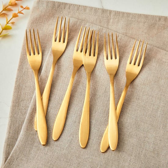 Glister Arely Set of 6 Stainless Steel Baby Forks