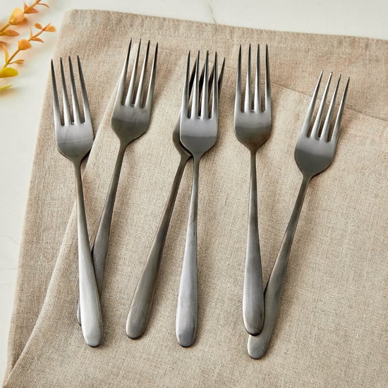 Glister Austere Set of 6 Stainless Steel Dinner Forks