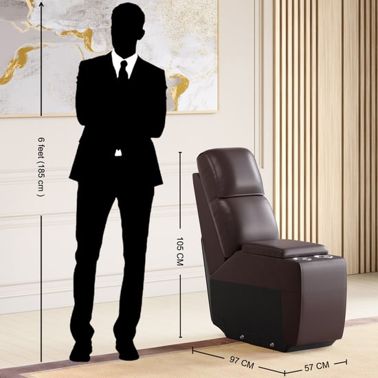 Stockholm Half Leather Console | Brown