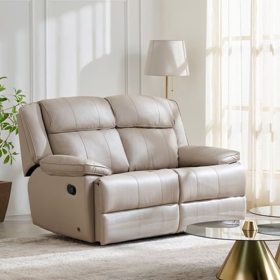 Torino Half Leather 2-Seater Recliner Set - Grey