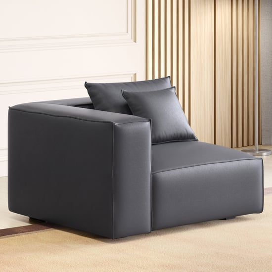 Mills Half Leather 1-Seater Sofa
