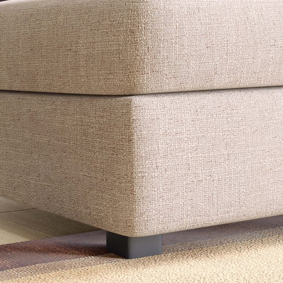 Wells Fabric 1-Seater Armless Sofa - Beige