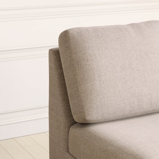 Wells Fabric 1-Seater Armless Sofa - Beige