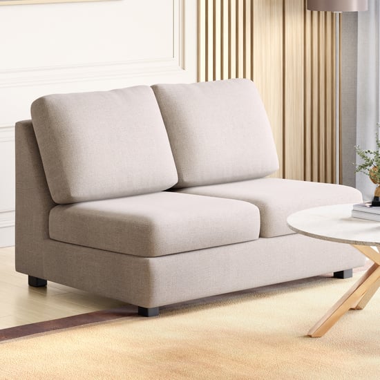 Wells Fabric 2-Seater Sofa - Beige