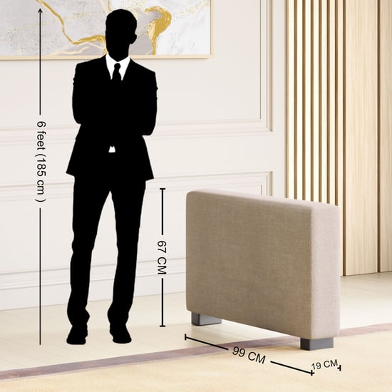 Wells Fabric Sofa Arm - Beige