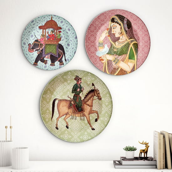 Artesia Royal Darbar Melamine Set of 3 Wall Plates