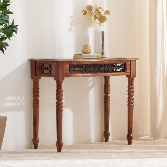 Helios Kian Sheesham Wood Console Table - Brown