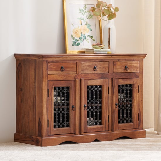 Helios Kian Sheesham Wood Sideboard - Brown