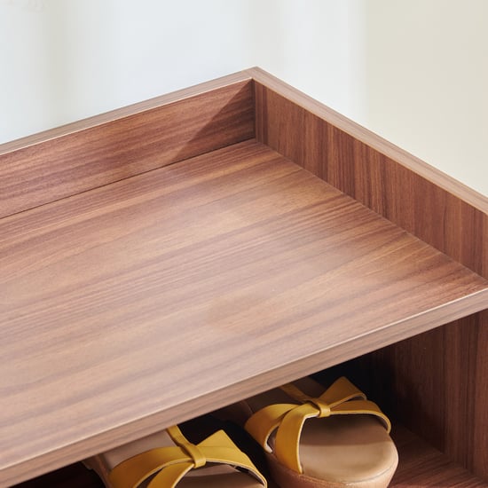 Helios Alton Merida 12 Pairs Shoe Rack - Walnut | Walnut