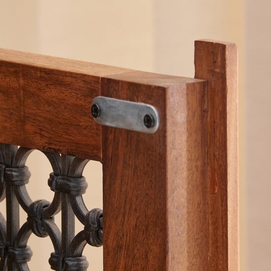 Helios Kian 12 Pairs Sheesham Wood Shoe Cabinet - Brown