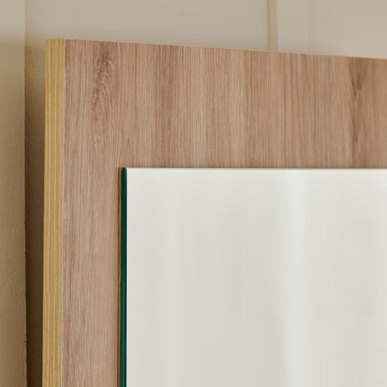 Helios Alton Dresser Mirror with Drawer - Oak