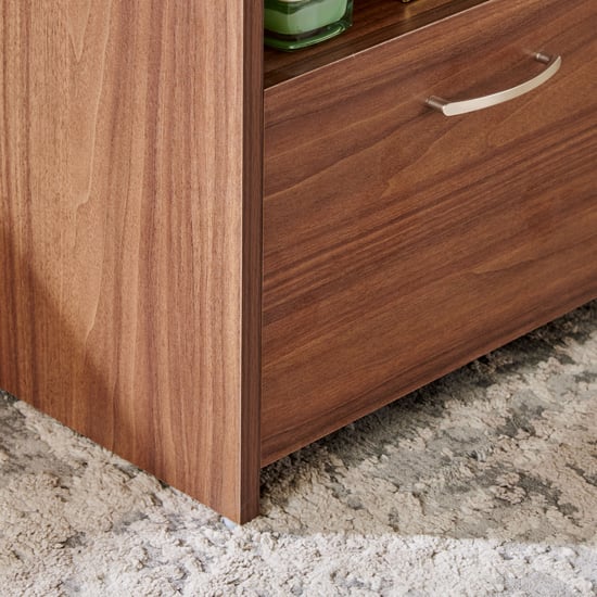 Helios Alton Dresser Mirror with Drawer - Walnut