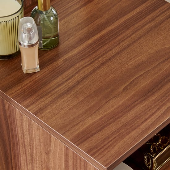 Helios Alton Dresser Mirror with Drawer - Walnut