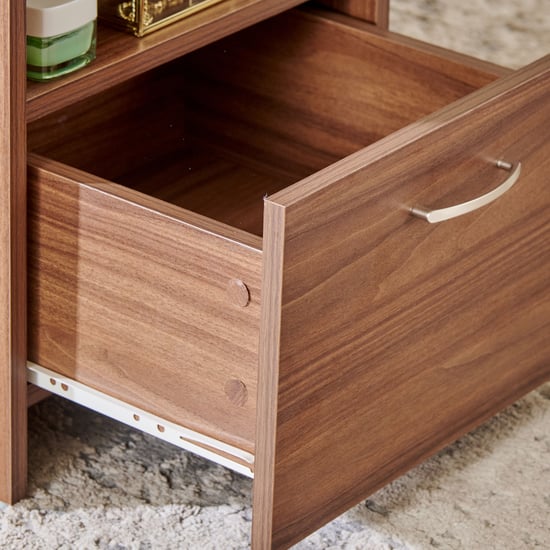Helios Alton Dresser Mirror with Drawer - Walnut