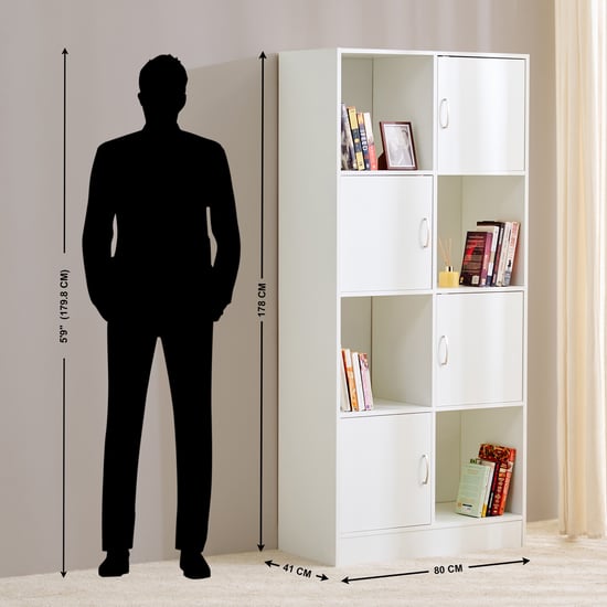 Helios Alton Milner 4-Tier Book Shelf - White