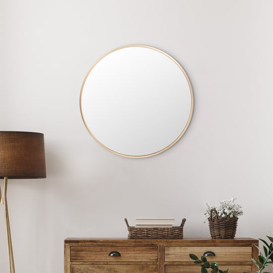 Reflection Flash Metal Round Wall Mirror - 50cm