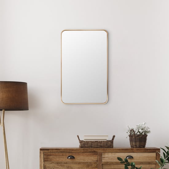 Reflection Flicker Metal Rectangular Wall Mirror - 50x32cm