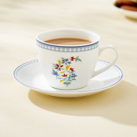 Lucas Balsam Bone China Printed Cup and Saucer - 210ml