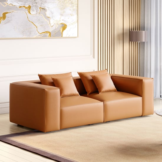 Mills Half Leather 2-Seater Sofa