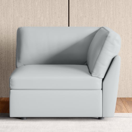 Alpine Half Leather 4-Seater Corner Sofa - Grey