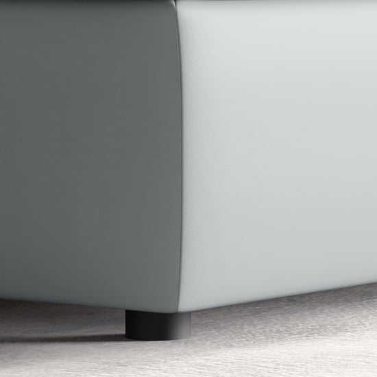 Alpine Half Leather 4-Seater Corner Sofa - Grey