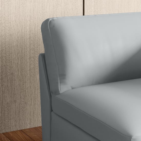 Alpine Half Leather 4-Seater Corner Sofa - Grey