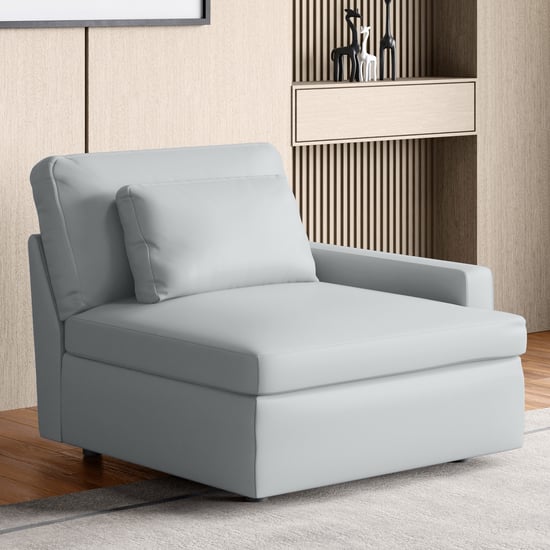 Alpine Half Leather 4-Seater Corner Sofa - Grey