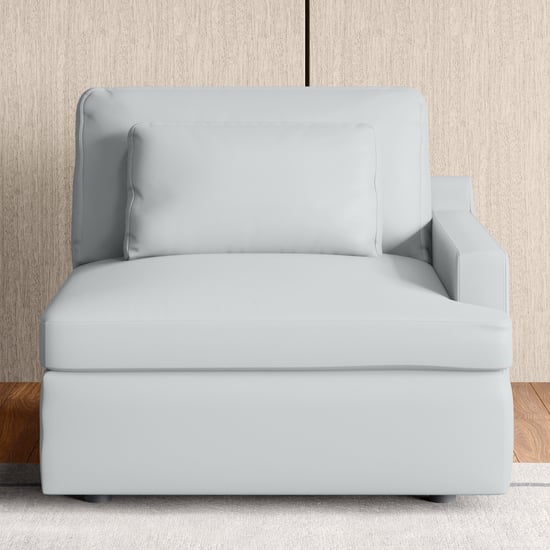 Alpine Half Leather 4-Seater Corner Sofa - Grey