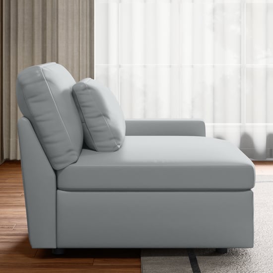 Alpine Half Leather 4-Seater Corner Sofa - Grey
