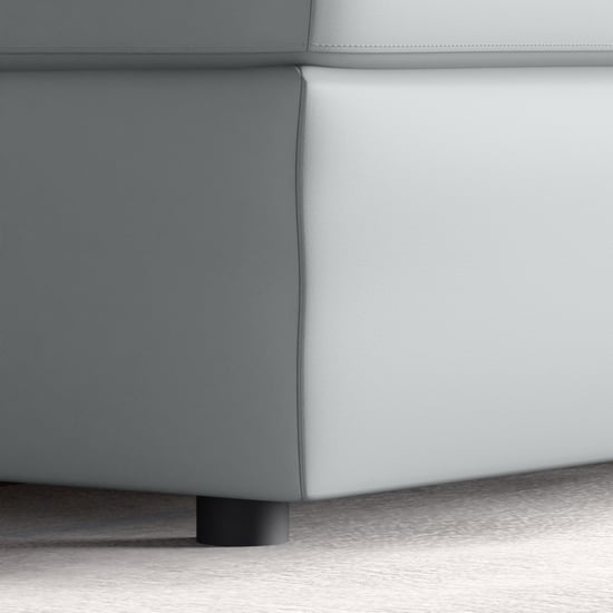 Alpine Half Leather 4-Seater Corner Sofa - Grey