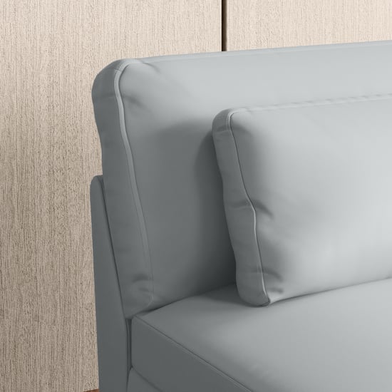 Alpine Half Leather 4-Seater Corner Sofa - Grey
