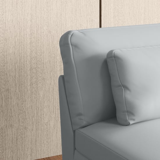 Alpine Half Leather 4-Seater Corner Sofa - Grey