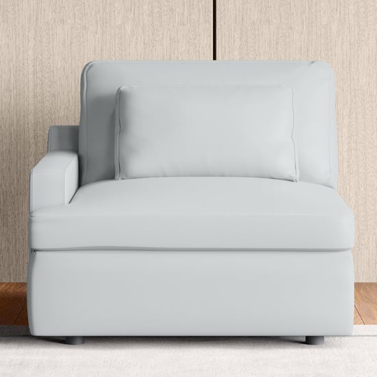Alpine Half Leather 4-Seater Corner Sofa - Grey