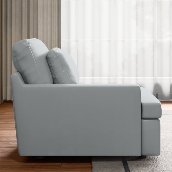 Alpine Half Leather 4-Seater Corner Sofa - Grey