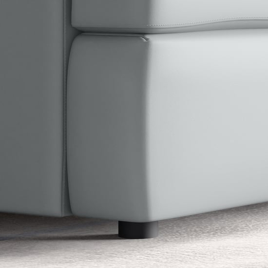 Alpine Half Leather 4-Seater Corner Sofa - Grey