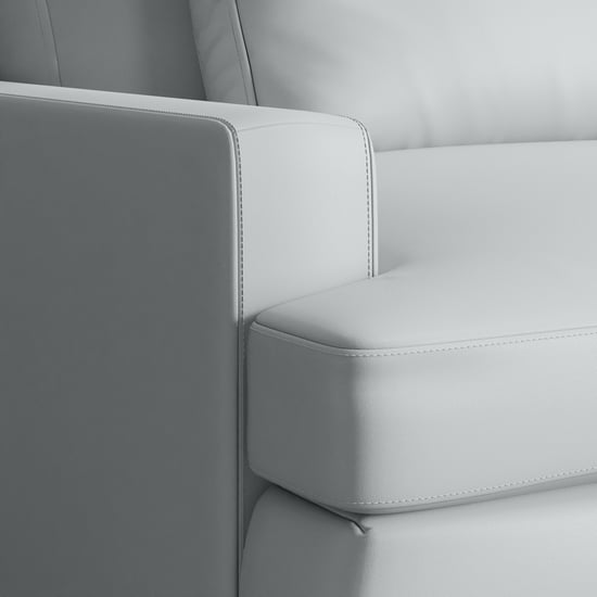 Alpine Half Leather 4-Seater Corner Sofa - Grey