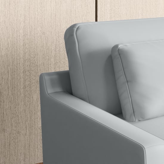 Alpine Half Leather 4-Seater Corner Sofa - Grey