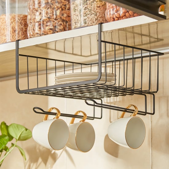 Chef Special Mattle Carbon Steel Kitchen Organiser with Mug Holder