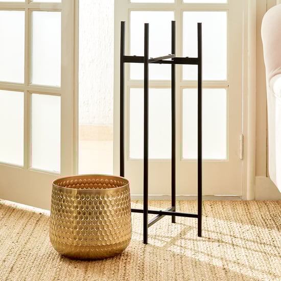 Gardenia Metal Hammered Floor Planter with Stand