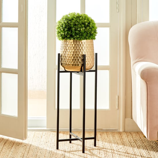 Gardenia Metal Hammered Floor Planter with Stand