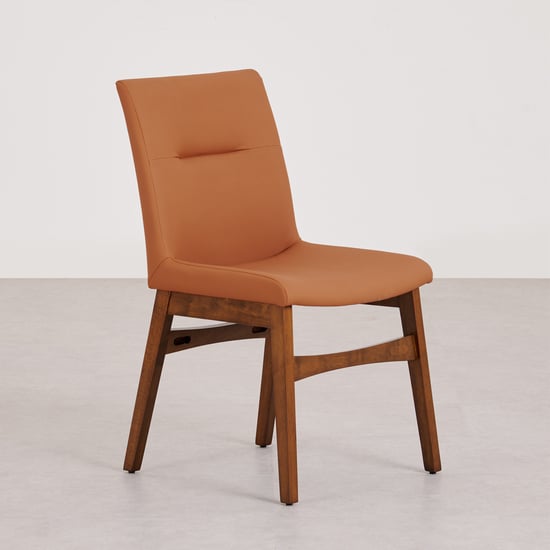 Falcon Ceramic Top 6-Seater Dining Set with Chairs - White and Brown