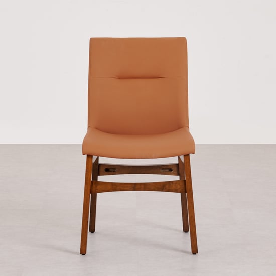 Falcon Ceramic Top 6-Seater Dining Set with Chairs - White and Brown