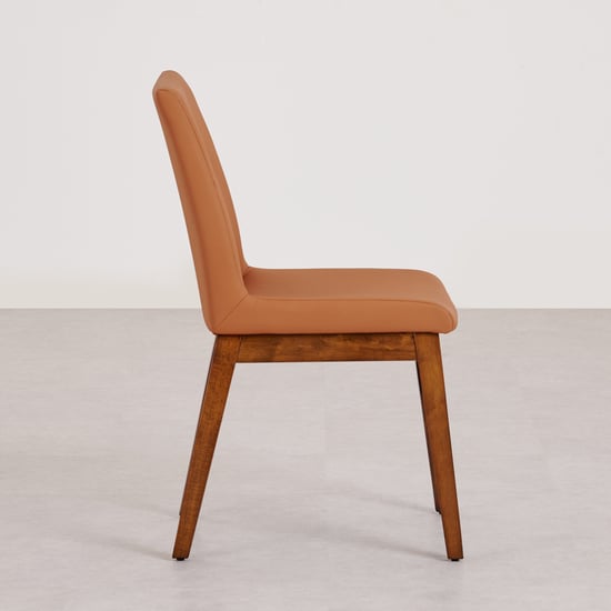 Falcon Ceramic Top 6-Seater Dining Set with Chairs - White and Brown