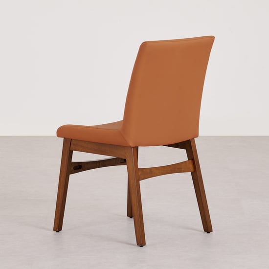 Falcon Ceramic Top 6-Seater Dining Set with Chairs - White and Brown