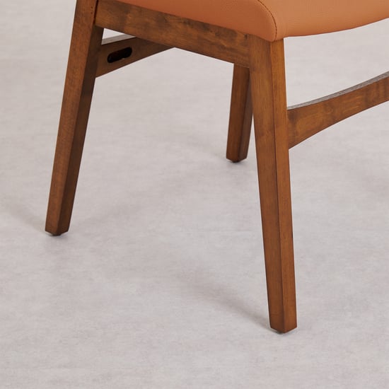 Falcon Ceramic Top 6-Seater Dining Set with Chairs - White and Brown